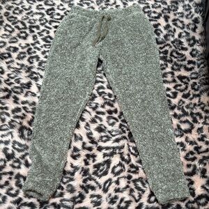 UGG Koolaburra Stretch Waist Fuzzy Sage Green Sweatpants / Pajama Pants